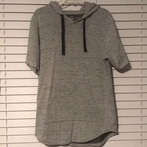 Sunday work clothes hooded shirt gray Large